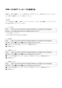 SDM への MQTT メッセージの送信方法