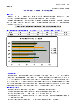 平成26年度 漢字定着度調査実施結果2学期 [PDF：104KB]