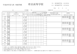 入試相談用紙 PDF（印刷・手書き用） - 帝京大学系属 帝京中学校・高等