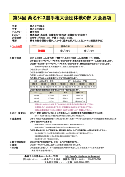 桑名テニス選手権団体戦のドローを掲載します。