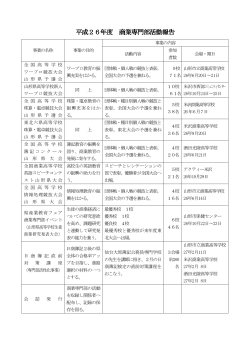 平成26年度 商業専門部活動報告