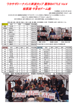 桧原湖 やませドーム船 ワカサギトーナメント岸波カップ 屋形BATTLE Vol.4
