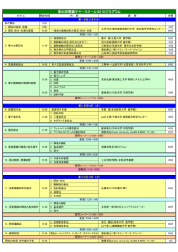 詳細なプログラム - 日本顕微鏡学会